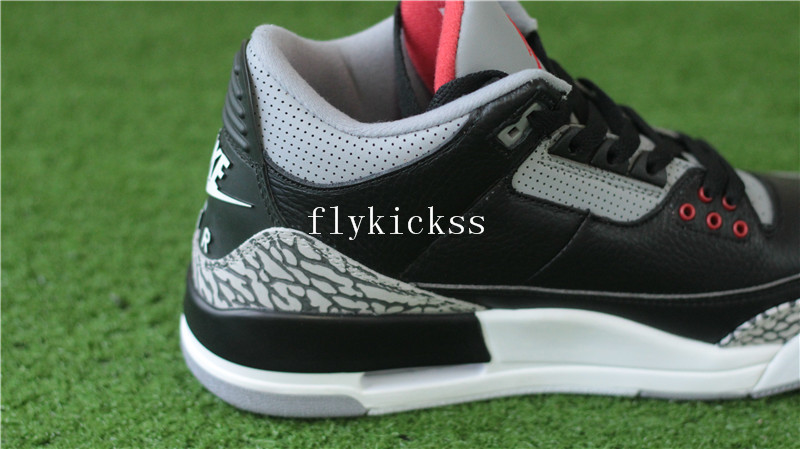 Authentic Air Jordan 3 Retro Black Cements Nike Bottom